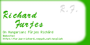 richard furjes business card