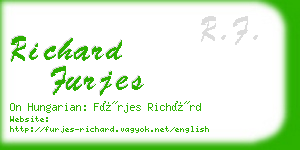 richard furjes business card